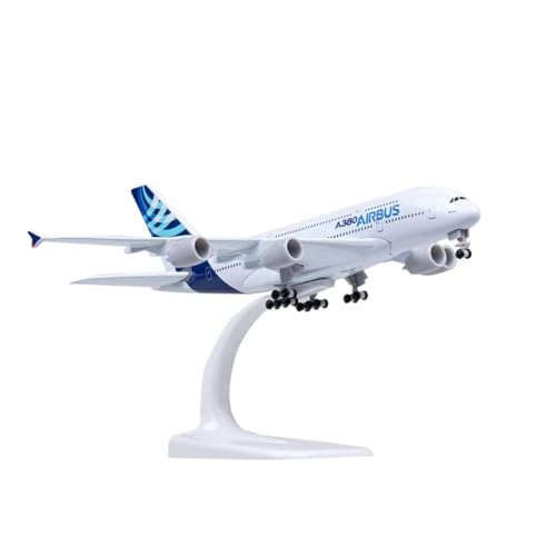 SUKHII Simulationsflugzeugmodell für Airbus A380, Prototyp, Nachbildung, Desktop-Dekoration, Miniatur-Legierung, Display, Herrenkollektion, Gedenkfeier, mit Rädern, 18 cm von SUKHII