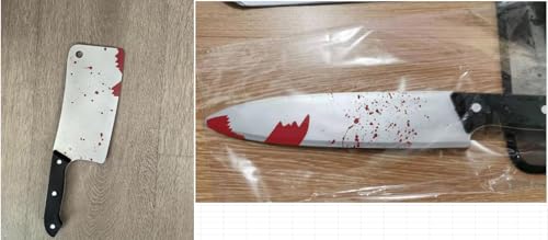 DERAYEE 2 Stück Blutverschmiertes Messer Halloween Fake Messer,Psychopath, Mörder, Accessoire, Karneval, Mottoparty, Halloween,Cosplay DERAYEE 2 Stück Blutverschmiertes Messer Halloween Fake Messer,Psychopath, Mörder, Accessoire, Karneval, Mottoparty, Halloween,Cosplay von SULOLI