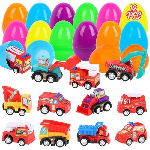 SULOLI 12 Stück Gefüllte Ostereier mit Fahrzeuge,Stadtautos und Lastwagen im Ostereier,Osterkorb Füller mit Spielzeugautos für Kinder Ostern Party SULOLI 12 Stück Gefüllte Ostereier mit Fahrzeuge,Stadtautos und Lastwagen im Ostereier,Osterkorb Füller mit Spielzeugautos für Kinder Ostern Party von SULOLI