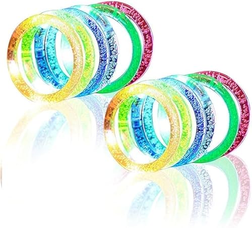 SULOLI 12 Stück LED Armband Set Bunt leuchtenden Armbänder für Hochzeit,dunkle Party,Glowing Sticks,Ketten,Weihnacht SULOLI 12 Stück LED Armband Set Bunt leuchtenden Armbänder für Hochzeit,dunkle Party,Glowing Sticks,Ketten,Weihnacht von SULOLI