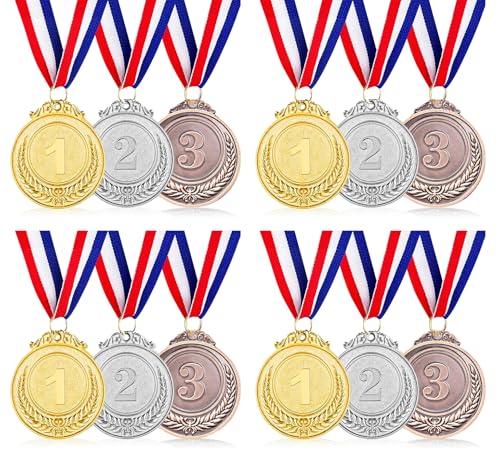 SULOLI 12 Stück Medaillen für Kinder,Gewinner Goldmedaillen,Olympics Fussball Goldmedaillen für Schule,Sportstag,Kindergeburtstag Party,Spiele SULOLI 12 Stück Medaillen für Kinder,Gewinner Goldmedaillen,Olympics Fussball Goldmedaillen für Schule,Sportstag,Kindergeburtstag Party,Spiele von SULOLI