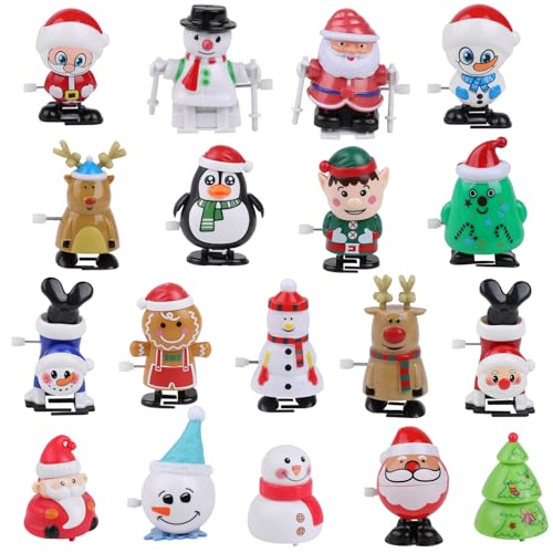 SULOLI 18 Stück Aufziehspielzeug Weihnachten,Uhrwerk Spielzeug von Weihnachtsmann Schneemann Pinguin für Kinder Weihnachtsfeier Geschenke Deko SULOLI 18 Stück Aufziehspielzeug Weihnachten,Uhrwerk Spielzeug von Weihnachtsmann Schneemann Pinguin für Kinder Weihnachtsfeier Geschenke Deko von SULOLI