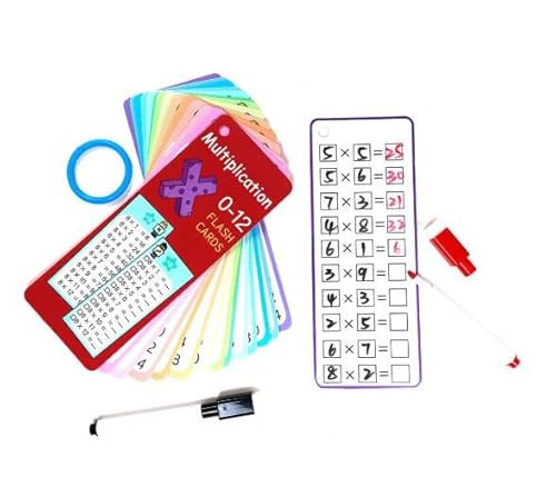 SULOLI 1x1 Lernkarten,Mathematik lernkarten Kinder,einmaleins lernkarten,Mathematik Einschulung Spiel Geschenk Lernhilfe von 1 bis 12 von SULOLI