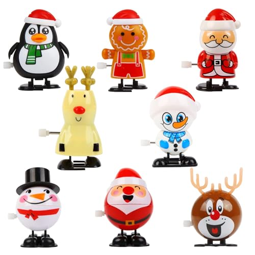 SULOLI 8 Stück Aufziehspielzeug Weihnachten,Uhrwerk Spielzeug von Weihnachtsmann Schneemann Pinguin für Kinder Weihnachtsfeier Geschenke Deko SULOLI 8 Stück Aufziehspielzeug Weihnachten,Uhrwerk Spielzeug von Weihnachtsmann Schneemann Pinguin für Kinder Weihnachtsfeier Geschenke Deko von SULOLI