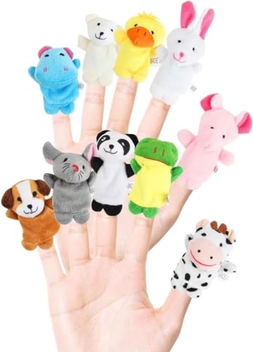 SULOLI Tiere Fingerpuppen Set（20 Stück）,Finger Plüschtier Kinder,Kleine Fingerpuppen Spielzeug für Ostern Weihnachten Geburtstag Party Geschenke von SULOLI