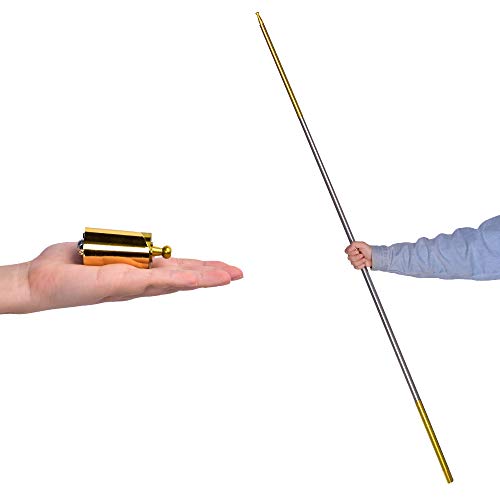 SUMAG Magic Pocket Staff Metal Appearing Cane with Video Tutorial Link Magic Wands for Professional Magicians Stage Close-up Magic Tricks Pocket Staff Magic Staff Accessories Props Illusion von SUMAG