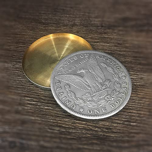 SUMAG Magietricks 1 Set Morgan Dollar und erweiterte Muschel Set Coin Appear Vanish Magia Close Up Street Illusions Prop Accessories Fun von SUMAG