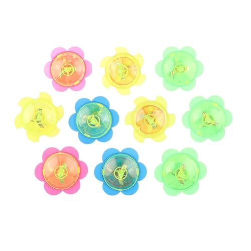 10 Stück Bunte LED Gyro Spielzeug Blumen geformte Gyroskop Kinder Geburtstags Geschenke Party bevorzugt Leckereien Schule Gast Goodies Füller von SUMKTO