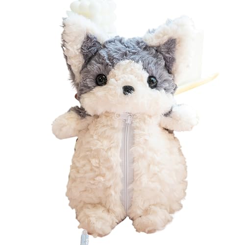 1PC Niedlich Stehender Corgi Hund Plüsch Tier & Stift Tasche Weiche Schreibwaren Aufbewahrung Stift Tasche für Mädchen und Jungen Schul bedarf von SUMKTO