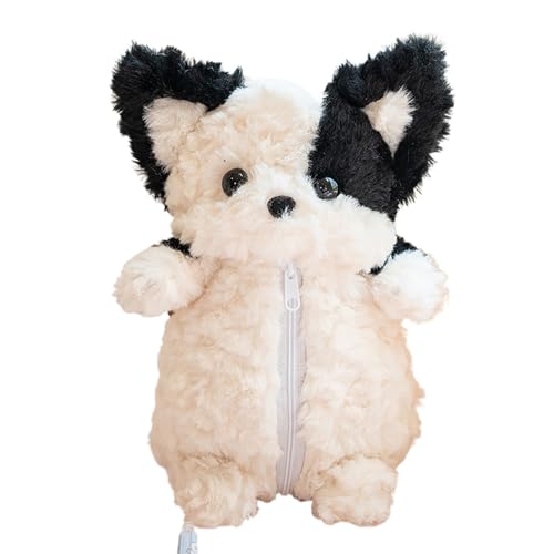 1PC Niedlich Stehender Corgi Hund Plüsch Tier & Stift Tasche Weiche Schreibwaren Aufbewahrung Stift Tasche für Mädchen und Jungen Schul bedarf von SUMKTO