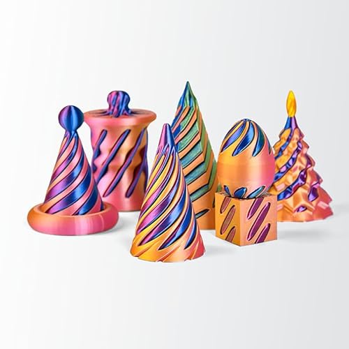 7 Stück Spiralkegel-Zappelspielzeug, unmögliche Pyramiden-Durchgangsskulptur,3D-Spiralpyramide Zappelspielzeug für den Schreibtisch,Mini-Vortex-Kegel Spiralspielzeug Stressabbau Schreibtischdekoration von SUMKTO