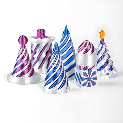 7 Stück Spiralkegel-Zappelspielzeug, unmögliche Pyramiden-Durchgangsskulptur,3D-Spiralpyramide Zappelspielzeug für den Schreibtisch,Mini-Vortex-Kegel Spiralspielzeug Stressabbau Schreibtischdekoration von SUMKTO