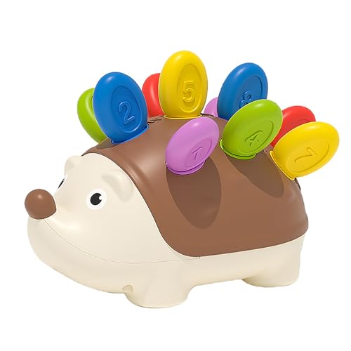 SUMKTO Feinmotorik-Spielzeug für Kleinkinder von 1–3 Jahren, Montessori-Lernset für Baby-Igel, pädagogisches Zähl- und Sortierspielzeug, Entwicklungsgeschenke für Kleinkinder von SUMKTO