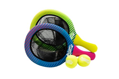 SUMMER GAMES Neopren Ball-Kescher-Set für Kinder - Sicheres Pool Tauchspielzeug mit bunten Wasserbällen und festem Griff für Pool- und Strandspiele von SUMMER GAMES