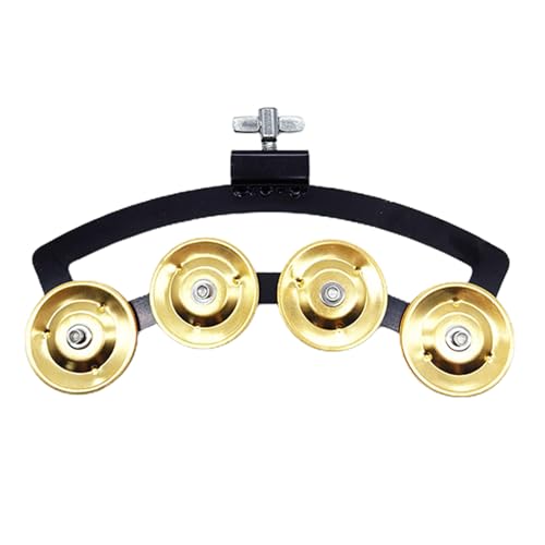 Bergable Handglocken Rasseln Einreihen Glocken Handheld Percussion Für Schlagzeuger Gitarristen Erwachsene Drumming Accessoire von SUMMITDRAGON