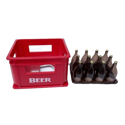 SUMMITDRAGON 1/12 Skala Dollhouses Miniatur Bierflasche Mit Kiste Life Like Beer Box Model Project Accessoire Für Modellsammler von SUMMITDRAGON