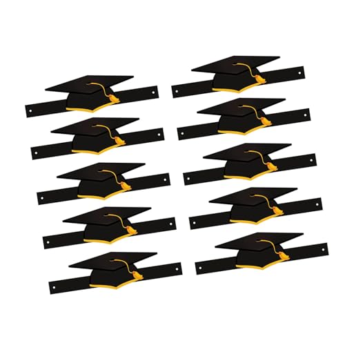 SUMMITDRAGON 10pcs Buntes Papierabschlusshut Für Schulveranstaltung Und Feier Easy Assembly Tassels Kopfwege Party Dekoration von SUMMITDRAGON