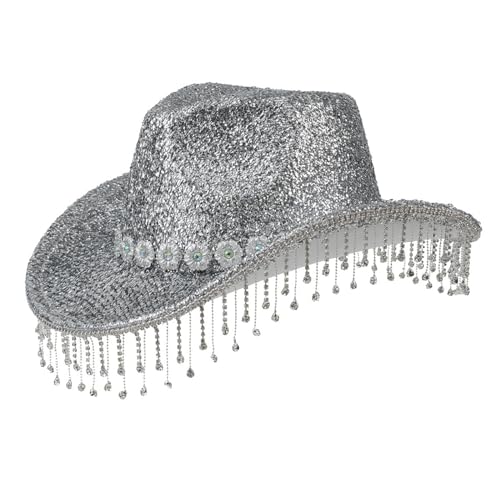 SUMMITDRAGON Blingbling Crystal Cowboy Hüte Quasten Diamant Für Junggesellenparty Cowboyhüte Disco Hat Für Schauspieler Schauspielerin Cowboy Hüte Für Frauen SUMMITDRAGON Blingbling Crystal Cowboy Hüte Quasten Diamant Für Junggesellenparty Cowboyhüte Disco Hat Für Schauspieler Schauspielerin Cowboy Hüte Für Frauen von SUMMITDRAGON