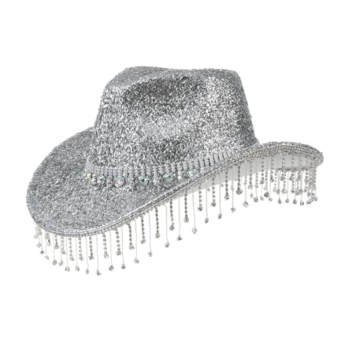 SUMMITDRAGON Blingbling Crystal Cowboy Hüte Quasten Diamant Für Junggesellenparty Cowboyhüte Disco Hat Für Schauspieler Schauspielerin Cowboy Hüte Für Frauen SUMMITDRAGON Blingbling Crystal Cowboy Hüte Quasten Diamant Für Junggesellenparty Cowboyhüte Disco Hat Für Schauspieler Schauspielerin Cowboy Hüte Für Frauen von SUMMITDRAGON