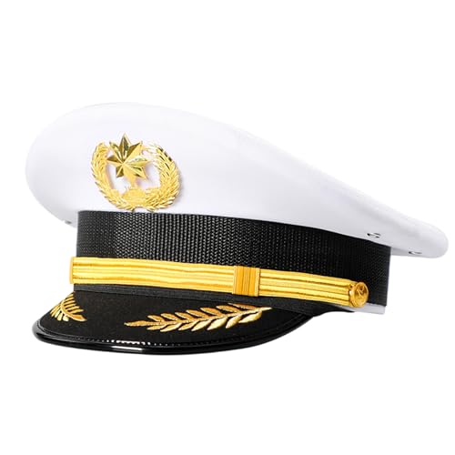 SUMMITDRAGON Captain Hat Für Frauen Männer Rolle Spielen Halloween Party Cosplay Wachmann Bühnenshow Carnivals Kopfbedeckung von SUMMITDRAGON
