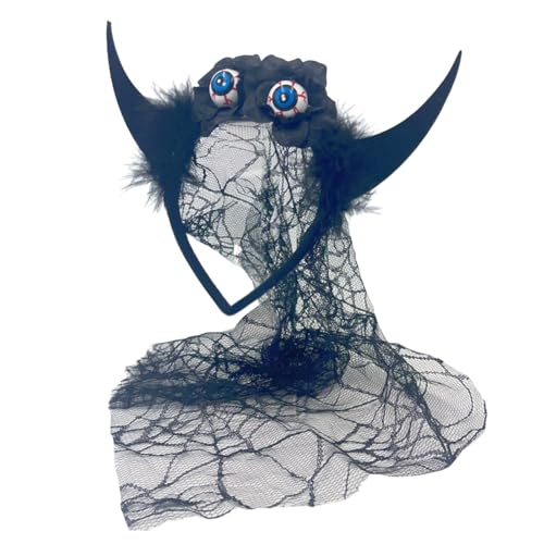 SUMMITDRAGON Devil Horn Hairhoop Mit Spidernet Schleier Für Cosplay Party Halloween Kostüm Haarband Maskeraden Hexenstirnband SUMMITDRAGON Devil Horn Hairhoop Mit Spidernet Schleier Für Cosplay Party Halloween Kostüm Haarband Maskeraden Hexenstirnband von SUMMITDRAGON