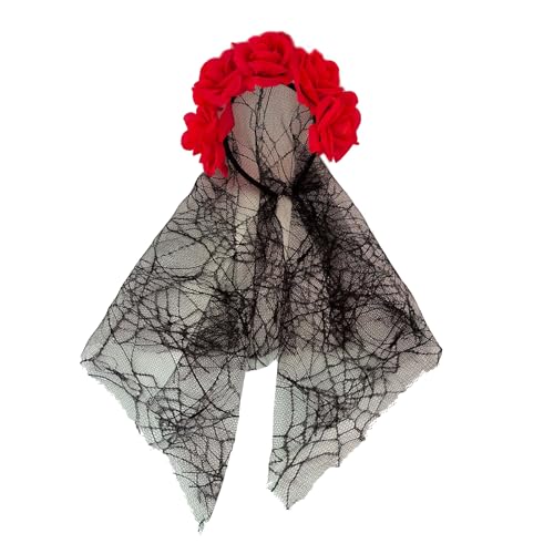 SUMMITDRAGON Erwachsene Blumenspitze Schleier Form Haarband Braut Haare Kosmetik Maskeraden Party Musikfestivals Rolle Spielen Kopfbedeckungen von SUMMITDRAGON