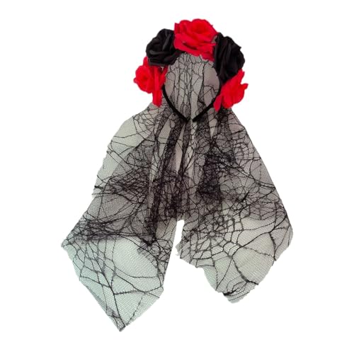 SUMMITDRAGON Erwachsene Blumenspitze Schleier Form Haarband Braut Haare Kosmetik Maskeraden Party Musikfestivals Rolle Spielen Kopfbedeckungen von SUMMITDRAGON