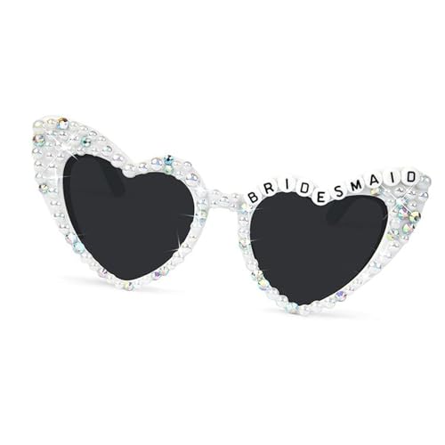 SUMMITDRAGON Funkelnde Herzform Sonnenbrille Für Geburtstagsfeier Junggesellen Bachelorette Party Fotozubehör Lustige Sonnenbrille von SUMMITDRAGON