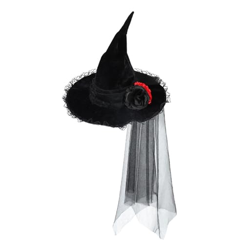 SUMMITDRAGON Halloween Party Hexenhut Für Frauen Cosplay Klassische Zauberer Hat Fashion Kostüm Festival Spitzer Hexenhut Kopfbedeckung SUMMITDRAGON Halloween Party Hexenhut Für Frauen Cosplay Klassische Zauberer Hat Fashion Kostüm Festival Spitzer Hexenhut Kopfbedeckung von SUMMITDRAGON