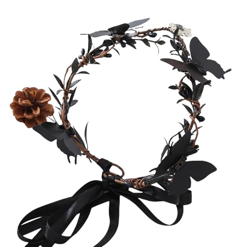 SUMMITDRAGON Handgefertigtes Kristallstirnband Mädchen Hexen Kopfbedeckung Kristall Dunkler Schmetterling Für Maskeraden Halloween Hexenparty SUMMITDRAGON Handgefertigtes Kristallstirnband Mädchen Hexen Kopfbedeckung Kristall Dunkler Schmetterling Für Maskeraden Halloween Hexenparty von SUMMITDRAGON