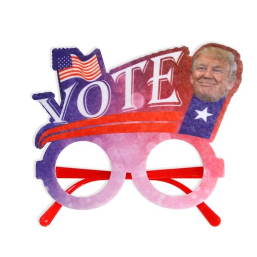 SUMMITDRAGON Hochwertige US-Wahl-Dekorationen, Brillen für Stimmen, Filz-Brillen, einzigartiges Fotokabinen-Zubehör, Stimmkopfbedeckungen, Sonnenbrillen von SUMMITDRAGON