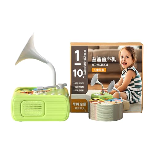 SUMMITDRAGON Kids Educational Gramophon Toy Mit 96 Lernkarten Musikbox Geschichten Erzählungsmaschine Interaktives Spielzeug Für Jungen Mädchen SUMMITDRAGON Kids Educational Gramophon Toy Mit 96 Lernkarten Musikbox Geschichten Erzählungsmaschine Interaktives Spielzeug Für Jungen Mädchen von SUMMITDRAGON