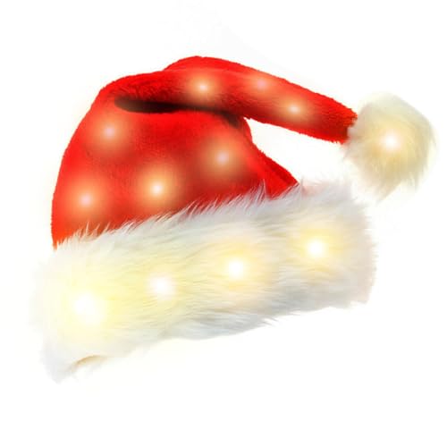 SUMMITDRAGON Leuchten Santa Hüte Die Weihnachtshüte Blinken Komfortable Energieeffiziente LEDs Für Familienzeife Kinder Weihnachtskostüm SUMMITDRAGON Leuchten Santa Hüte Die Weihnachtshüte Blinken Komfortable Energieeffiziente LEDs Für Familienzeife Kinder Weihnachtskostüm von SUMMITDRAGON
