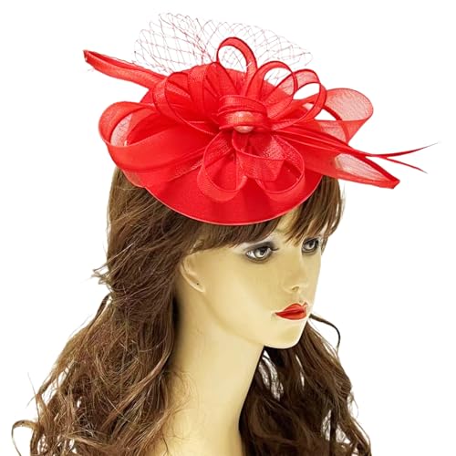 SUMMITDRAGON Retro Ribbon Net Flower Hair Clip Haarteil Für Kostümpartys Mit Perlen Übergroße SUMMITDRAGON Retro Ribbon Net Flower Hair Clip Haarteil Für Kostümpartys Mit Perlen Übergroße von SUMMITDRAGON