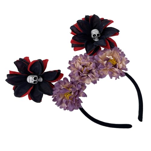 SUMMITDRAGON Rose Witch Kostüm Haar Hoop Dark Flower Skull Frisur Für Live Show Stirnband Für Karnevale SUMMITDRAGON Rose Witch Kostüm Haar Hoop Dark Flower Skull Frisur Für Live Show Stirnband Für Karnevale von SUMMITDRAGON