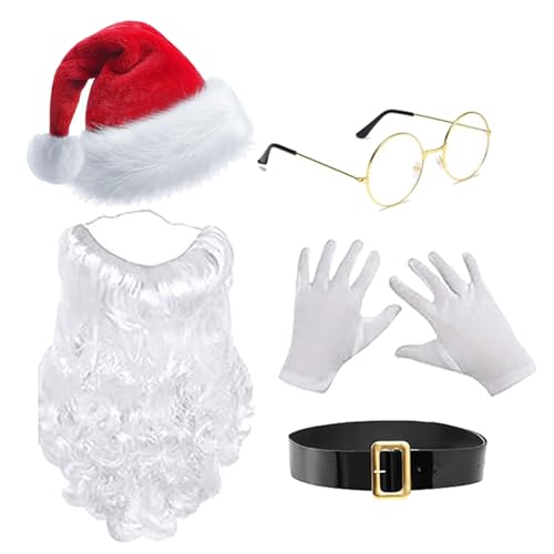 SUMMITDRAGON Santa Anzug Santa Mit Brille Und Handschuhen Für Weihnachtsfoto Requisiten Für Dress Up Partyzubehör SUMMITDRAGON Santa Anzug Santa Mit Brille Und Handschuhen Für Weihnachtsfoto Requisiten Für Dress Up Partyzubehör von SUMMITDRAGON