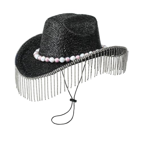 SUMMITDRAGON Sparke Strasssteine Quasten Cowboy Hüte Glitzerten Für Junggeselle Party Glitzer Für Club Bühnenbar Disco Geburtstagsfeier Hüte SUMMITDRAGON Sparke Strasssteine Quasten Cowboy Hüte Glitzerten Für Junggeselle Party Glitzer Für Club Bühnenbar Disco Geburtstagsfeier Hüte von SUMMITDRAGON