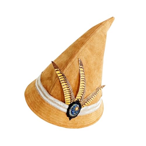 SUMMITDRAGON Spitzer Hexenhut Mit Gefiedertem Halloween Kostümpartys Cosplay Themen Event Leichter Polyester Wizard Halloween Kostümzubehör SUMMITDRAGON Spitzer Hexenhut Mit Gefiedertem Halloween Kostümpartys Cosplay Themen Event Leichter Polyester Wizard Halloween Kostümzubehör von SUMMITDRAGON