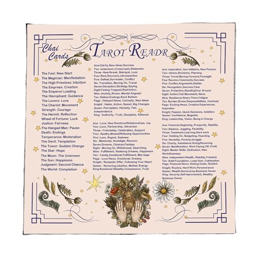SUMMITDRAGON Tarots Tischdecke Altäre Stoff Readingkarte Astrologys Tischdecke Gotteskarten Karten Wandteppich Wanddekoration Gotteskarten Karten Tisch Wanddekoration von SUMMITDRAGON