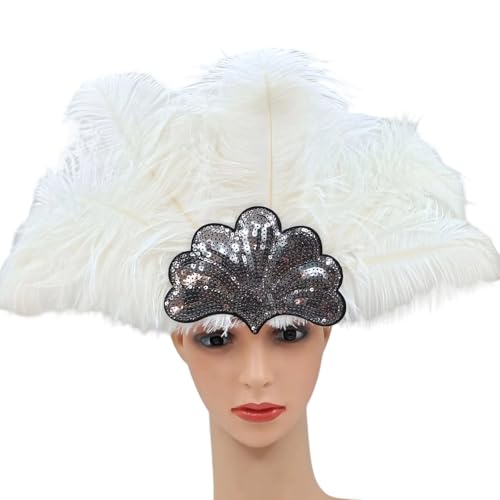 SUMMITDRAGON Übertriebene Gefiederte Stirnband Cosplay Kostüm Kopfbedeckung Für Showgirl Spkerzubehör Und Bühnenaufführungen von SUMMITDRAGON