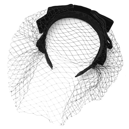 SUMMITDRAGON Vintage Black Veil Mesh Stirnband 1920er Faszinator Kopfbedeckung Vogelhaardekore Für Braut Halloween Partys Modische Gotische Party Kopfbedeckung SUMMITDRAGON Vintage Black Veil Mesh Stirnband 1920er Faszinator Kopfbedeckung Vogelhaardekore Für Braut Halloween Partys Modische Gotische Party Kopfbedeckung von SUMMITDRAGON
