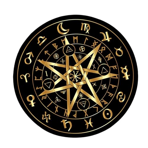 SUMMITDRAGON Wechselkenntnisse Matten Pad Runes Muster Astrologie Pendel Chart Mat Ausbalancieren Meditationen Dekoration Tarots Pad von SUMMITDRAGON