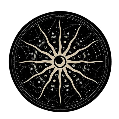 SUMMITDRAGON Wechselkreismat Maus Pad Mond Konstellationen Gummi Tischdecke des Schreibtisch Dekoration Tarots Kartenpolster Für Brettspiel von SUMMITDRAGON