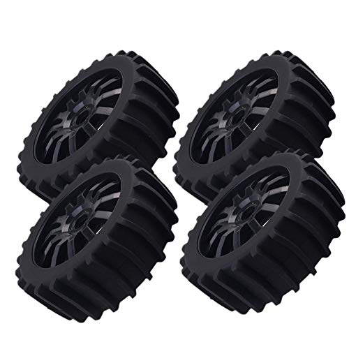 -K 4 StüCke 1/8 RC Offroad Schnee Sand Paddel Reifen Reifen Rad für Baja, Schwarz von SUN-K