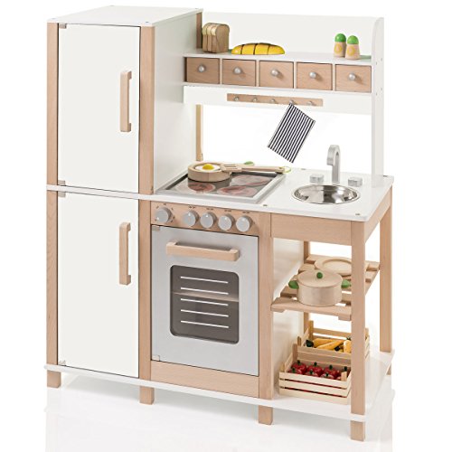 SUN Kinderküche Spielküche aus Holz in natur-weiss - 04138 - Küche von Sun