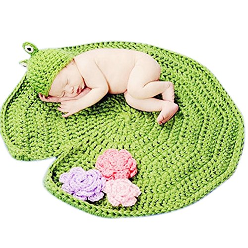 SUNBABY Neugeborene Fotografie Requisiten Baby Strickwolle Material Fotografie Kostüm Niedlicher Tierstil Baby Häkelkleidung, Grüner Frosch SUNBABY Neugeborene Fotografie Requisiten Baby Strickwolle Material Fotografie Kostüm Niedlicher Tierstil Baby Häkelkleidung, Grüner Frosch von SUNBABY