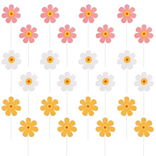 SUNBEAUTY 24 Stück Essbare Blumen Cupcake Toppers Weiße Gänseblümchen Tortenaufleger Essbare Blumen Torte Toppers Kuchendeckel für Geburtstage Hochzeit SUNBEAUTY 24 Stück Essbare Blumen Cupcake Toppers Weiße Gänseblümchen Tortenaufleger Essbare Blumen Torte Toppers Kuchendeckel für Geburtstage Hochzeit von SUNBEAUTY