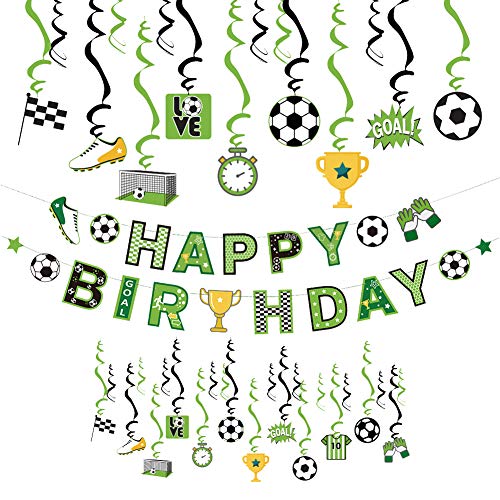 SUNBEAUTY Fussball Geburtstag Deko Kindergeburtstag Deko Jungen Happy Birthday Banner Spiralen Kindergeburtstag Partyzubehör Fußball Party Dekoration SUNBEAUTY Fussball Geburtstag Deko Kindergeburtstag Deko Jungen Happy Birthday Banner Spiralen Kindergeburtstag Partyzubehör Fußball Party Dekoration von SUNBEAUTY