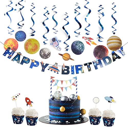 SUNBEAUTY Geburtstag Weltraum Dekoration Set UFO Girlande Planeten Spiralen Raumschiff Kuchendeko Kindergeburtstag Deko SUNBEAUTY Geburtstag Weltraum Dekoration Set UFO Girlande Planeten Spiralen Raumschiff Kuchendeko Kindergeburtstag Deko von SUNBEAUTY