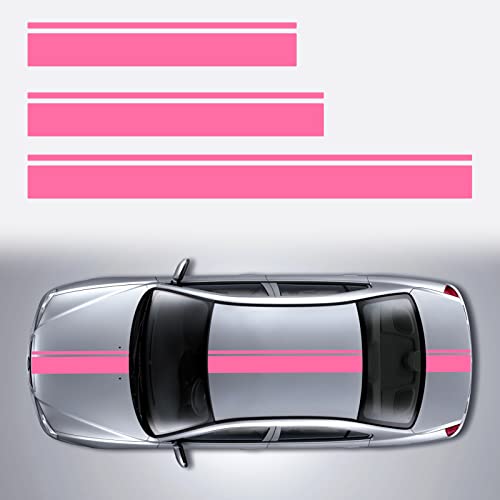 SUNBREATH 3 x Auto-Motorhaube, Dach, modifiziert, Sport-Stil, Streifen-Aufkleber, Grafik, Vinyl, Rennstreifen, Aufkleber, Dekoration, Zubehör, Aufkleber für Autos, Rosa SUNBREATH 3 x Auto-Motorhaube, Dach, modifiziert, Sport-Stil, Streifen-Aufkleber, Grafik, Vinyl, Rennstreifen, Aufkleber, Dekoration, Zubehör, Aufkleber für Autos, Rosa von SUNBREATH